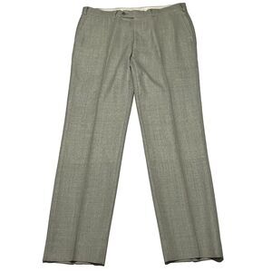 SuitSupply SoHo Pants Mens Size 40 (US 36) Light Gray Flat Front 100% Wool